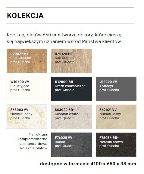 Blaty kuchenne Pfleiderer