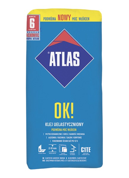 Klej uelastyczniony OK! – technologia podwójnych włókien od Atlas