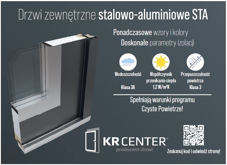 KR CENTER - Drzwi zewnętrzne stalowo-aluminiowe STA