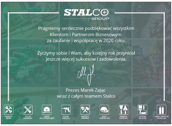 STALCO - podziekowanie