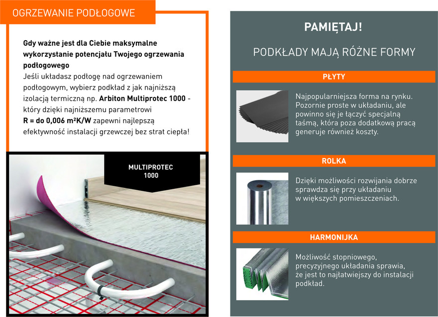 Arbiton Multiprotec 1000 - OGRZEWANIE PODŁOGOWE