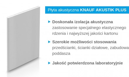 Płyta akustyczna KNAUF AKUSTIC PLUS
