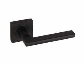 Klamka wewnętrzna Classico DH-98A szyld dzielony kwadratowy czarny super mat GAMET BASIC LINE