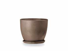 Doniczka Klasik 3 brąz struktura 18x14 cm FLOWERPOT