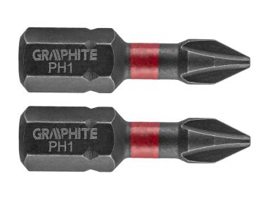 Zdjęcie: Bity udarowe PH1x25 mm 2 szt. GRAPHITE
