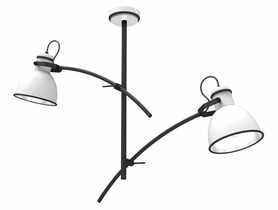 Lampa wisząca Zumba 2x40 W biało-czarna CANDELLUX
