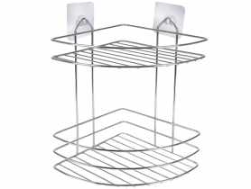 Półka łazienkowa Presto narożna srebrna SEPIO