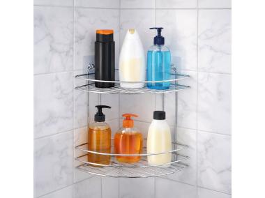 Zdjęcie: Półka łazienkowa Presto narożna srebrna SEPIO