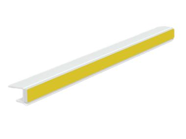 Zdjęcie: Listwa PVC wykończeniowa typu J, z uszczelką i z taśmą BP5 UD 12,5 mm L250 biała BELLA PLAST