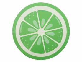 Mata stołowa Tropicana okrągła średnica 38 cm dekoracja limonka ALTOM DESIGN