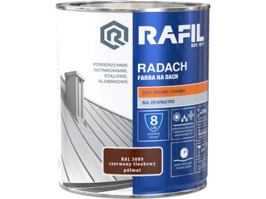 Zdjęcie: Farba na dach Radach czerwony tlen RAL3009 0,75L RAFIL