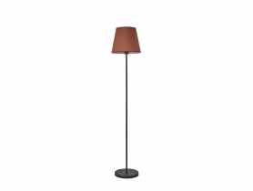 Lampa podłogowa Artemis czarna podstawa, cappuccino abażur ADRILUX