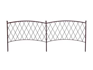 Zdjęcie: Płotek ogrodowy metalowy Classic Metal Border 0,40x1 m, brązowy NORTENE