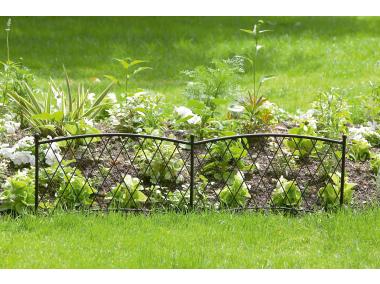Zdjęcie: Płotek ogrodowy metalowy Classic Metal Border 0,40x1 m, brązowy NORTENE
