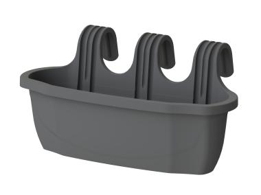 Zdjęcie: Doniczka balkonowa z uchwytem Nizza L antractowa VERDENIA