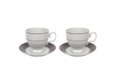Zdjęcie: Zestaw 2 filiżanek do kawy 220 ml i spodków 15 cm gift box Mariapaula klasyka sissi ALTOMDESIGN
