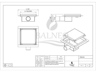 Zdjęcie: Odpływ liniowy kwadratowy SQ-Drain 20x20 cm BALNEO