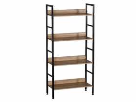 Regał loft Veris 60x27,6x126 cm MDF-czarny metal TS INTERIOR