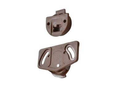 Zdjęcie: Prowadnik rolkowy dolny + górny, tworzywo sztuczne, brąz METRO