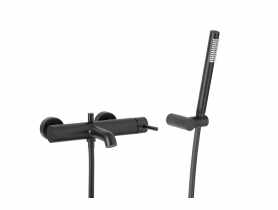Bateria wannowa pozioma z natryskiem punktowym Premium Moza black KFA