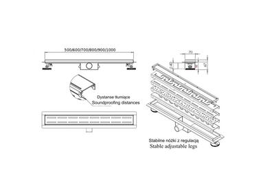 Zdjęcie: Odpływ liniowy Grek 1000 mm HYDROLAND
