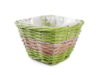 Zdjęcie: Osłonka wiklinowa 14x14x10 cm kwadratowa TIN TOURS