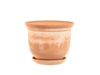 Zdjęcie: Doniczka ceramiczna Grecka 10,5x13 cm terakota z bielą WOKAS