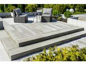 Płyty ogrodowe Novator Solo gr. 5 cm (100x100) - kalcyt kremowo-beżowy Renox (melanż) BRUK-BET