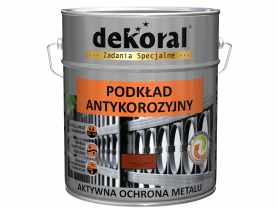 Podkład antykorozyjny 10 L czerwony tlenkowy DEKORAL
