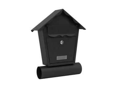 Zdjęcie: Skrzynka na listy Domek C5 z tubą czarny mat METRO