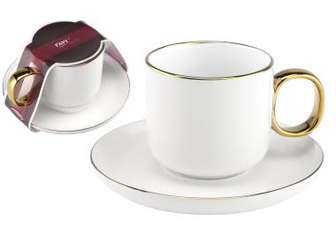Zdjęcie: Filiżanka i spodek Vogue 240 ml z porcelany New Bone RAVI DECOR