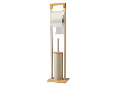 Zdjęcie: Zestaw stojak na szczotkę i uchwyt na papier toaletowy Dastin beżowy ALSEA