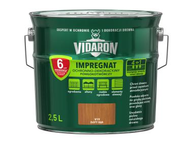 Zdjęcie: Impregnat powłokotwórczy złoty dąb V19 2,5 L VIDARON