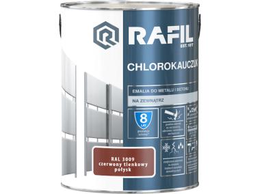 Zdjęcie: Emalia chlorokauczuk czerwony tlen RAL3009 5L RAFIL