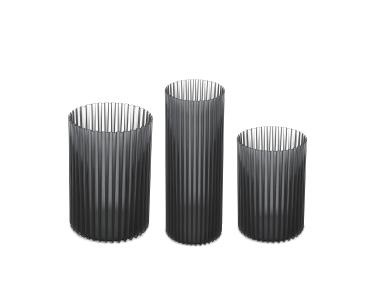 Zdjęcie: Zestaw wazonów Nemo, 3 sztuki, dymiony LAMELA