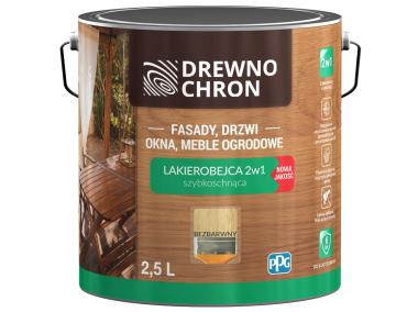 Zdjęcie: Lakierobejca 2w1 bezbarwny 2,5 L DREWNOCHRON
