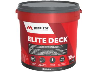 Zdjęcie: Membrana wykończeniowa płynna, antypoślizgowa do tarasów i balkonów Elite Deck 10 kg szary MATIZOL