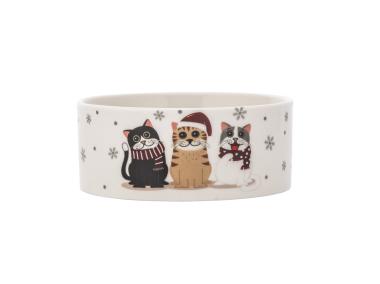 Zdjęcie: Miska dla kota 12x5 cm 330 ml dekoracja xmas cats A ALTOM DESIGN