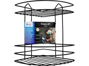 Zdjęcie: Półka łazienkowa Presto narożna czarna SEPIO