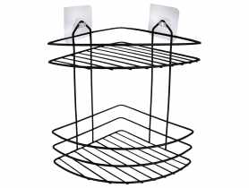 Półka łazienkowa Presto narożna czarna SEPIO