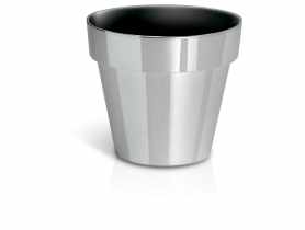 Doniczka Cube chrom silver 11 cm PROSPERPLAST