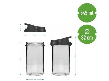 Zdjęcie: Pojemnik do przechowywania 545 ml z zakrętką 132540 BROWIN