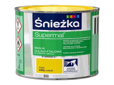 Zdjęcie: Emalia Supermal żółty F565 0,2L ŚNIEŻKA