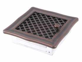 Kratka kominkowa wentylacyjna Deco 16x16 cm z żaluzją miedziana patyna PARKANEX