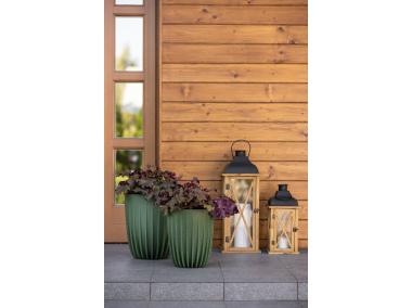 Zdjęcie: Doniczka Mira Eco wood 390 mm zielony leśny LAMELA