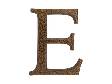 Zdjęcie: Litera aluminiowa "E" 105 mm złoty brąz METRO