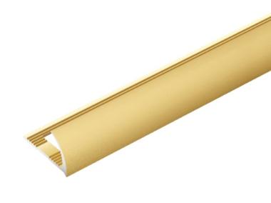 Zdjęcie: Profil krawędziowy owalny 10 mm ALO 10 - 2,5 m złoty CEZAR