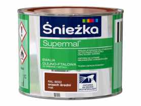 Emalia Supermal matowy orzech śred R8002 0,2L ŚNIEŻKA