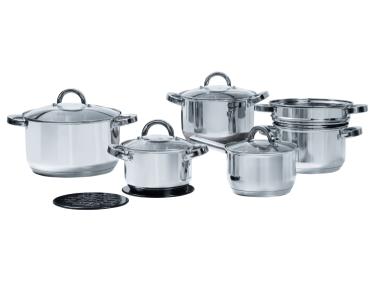 Zdjęcie: Komplet garnków ze stali nierdzewnej Berry 13-elementowy AMBITION