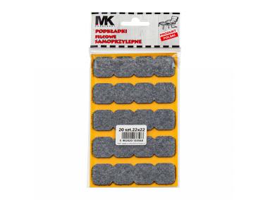Zdjęcie: Podkładki filcowe szare 22x22 mm MK